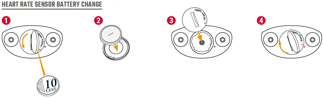 HEART RATE SENSOR BATTERY CHANGE