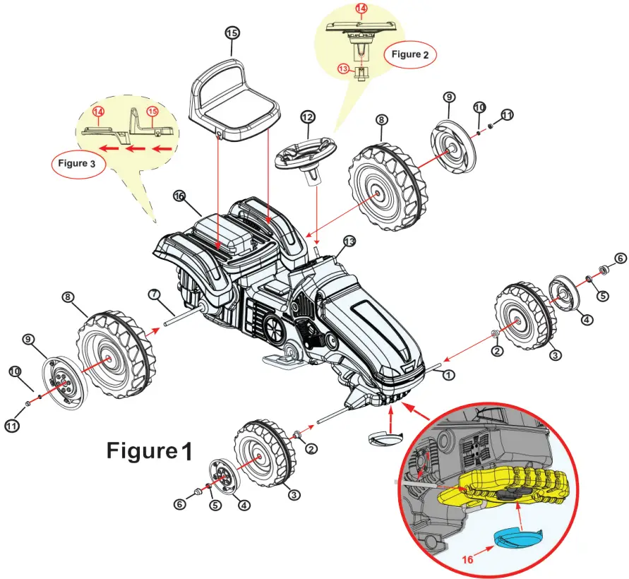 JAMARA 460785 Ride on Traktor 12 V Big Wheel - fig1