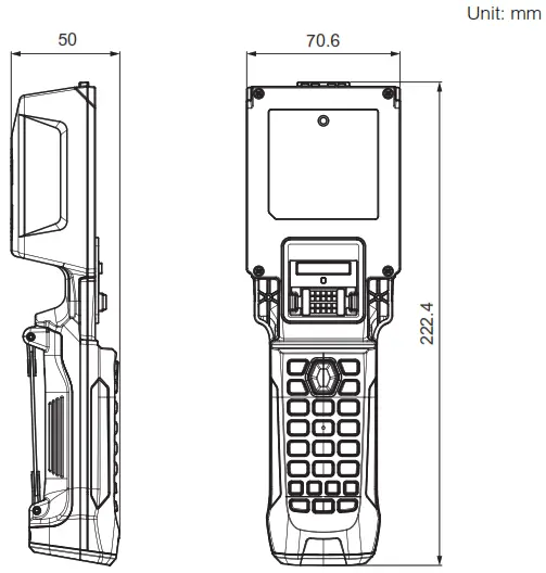 KEYENCE DX RH1 High Output RFID Unit - Outline Dimensional Drawings 1