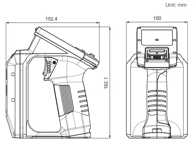 KEYENCE DX RH1 High Output RFID Unit - Outline Dimensional Drawings