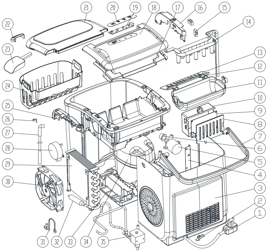 Smod HZB-12 H Portable Automatic Ice Maker C2