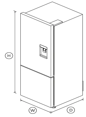 FISHER-PAYKEL-RF402BRPUX7-63.5cm-Freestanding-Refrigerator-Freezer-380L-Ice-and-Water-fig-1