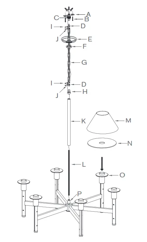 circa LIGHTING RL 5571 Radford Medium Chandelier