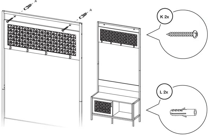 VonHaus-3000318 -Lena-Rattan-Hallway-Storage,-With-Hanging-Hooks-FIG-12