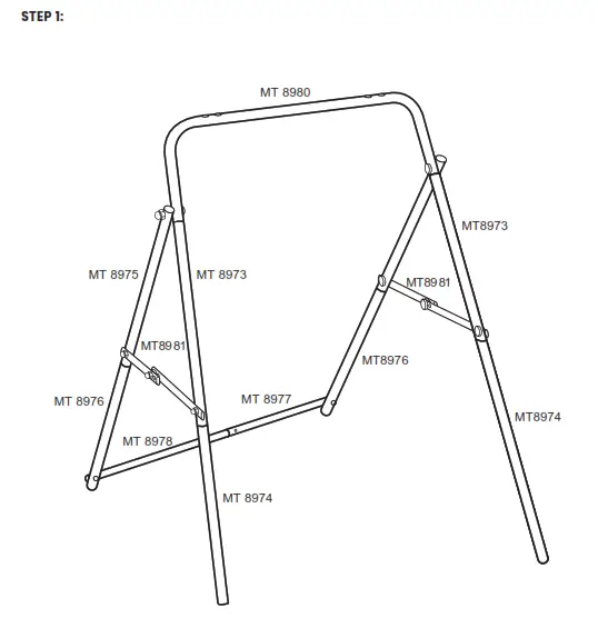 LIFESPAN KIDS Bobcat 2 Foldable Baby Metal Swing Set - STEP 1