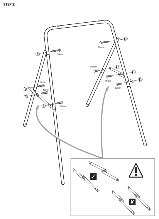 LIFESPAN KIDS Bobcat 2 Foldable Baby Metal Swing Set - STEP 2
