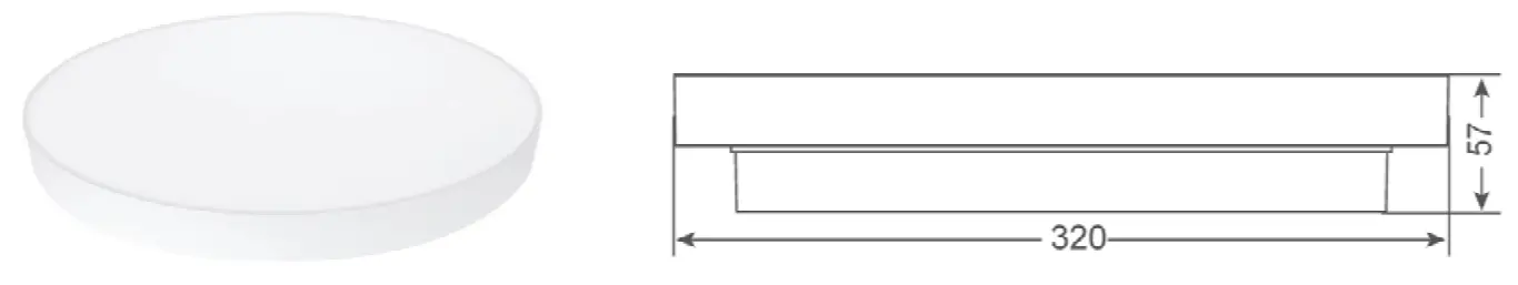 integratech DISC103BEME Disc Emergency Ceiling Light - fig