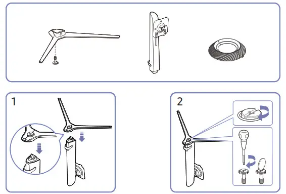 SAMSUNG S24AG30 24 Inchs FHD Gaming Monitor - Attaching the Stand