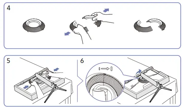 SAMSUNG S24AG30 24 Inchs FHD Gaming Monitor - Attaching the Stand2