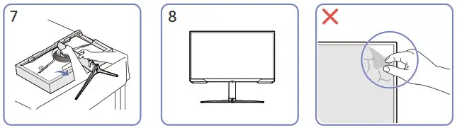 SAMSUNG S24AG30 24 Inchs FHD Gaming Monitor - Attaching the Stand3
