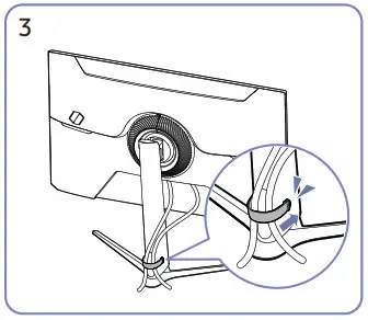 SAMSUNG S24AG30 24 Inchs FHD Gaming Monitor - Connected Cables 1