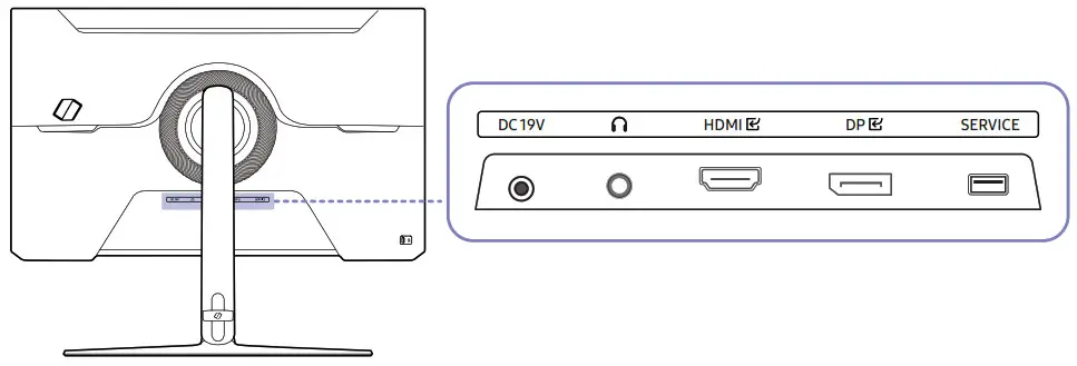 SAMSUNG S24AG30 24 Inchs FHD Gaming Monitor - Ports