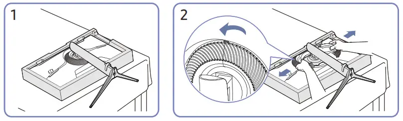 SAMSUNG S24AG30 24 Inchs FHD Gaming Monitor - Removing the Stand
