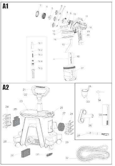 BORMANN BPG9200 Paint gun electric 1200 watt-2