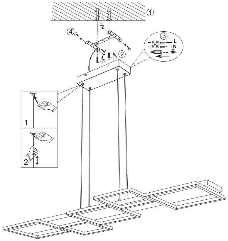 TRIO LIGHTING 322910532 HARPER Modern LED Pendant Lamp - Figure 1