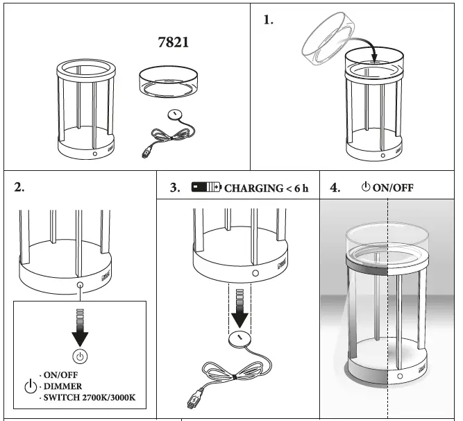 KONSTSMIDE-7821-Chieti-Lantern-Table-Lamp-Instruction-Manual-fig-1