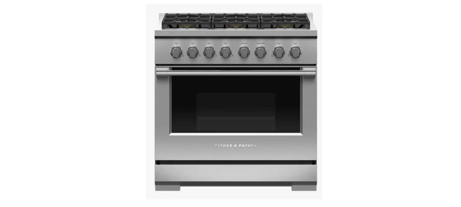 Fisher Paykel Rgv3-366-n Gas Range, 36 Inches 6 Burners User Guide