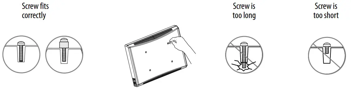 screws, washers, and spacers