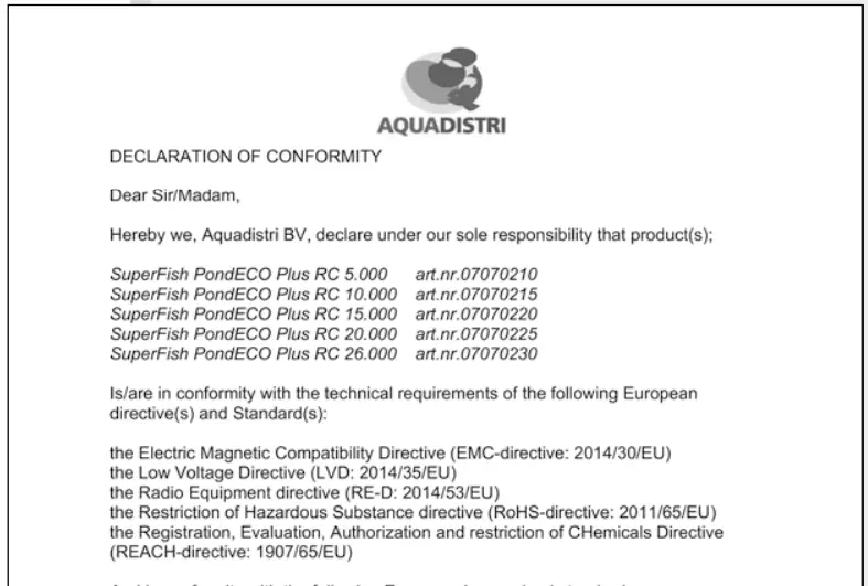 SuperFish PondECO Plus RC 26000 Electronic Filter Pump with Remote Control-FIG8