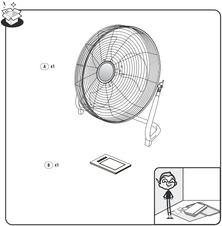 eQuation TX-16FS Floor Fan B02