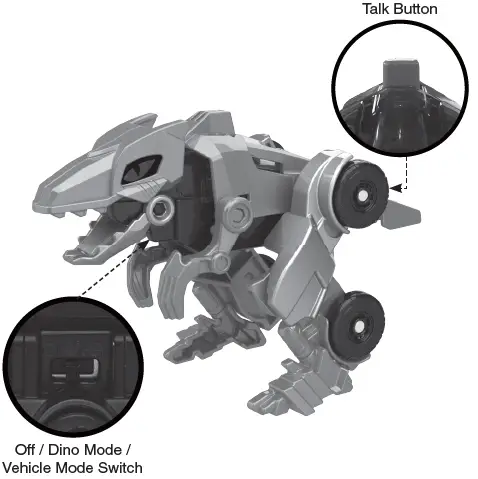 vtech 80-559200 Switch and Go Hatch and Roaaar Egg Velociraptor Racer fig 1