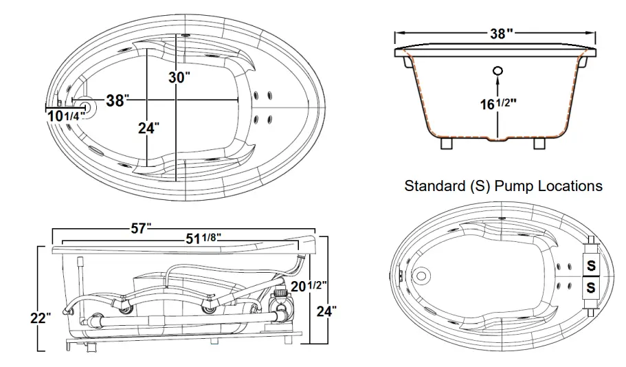 Laurel Mountain Ivy 57 X 38 Inch Drop In Acrylic Combo - fig