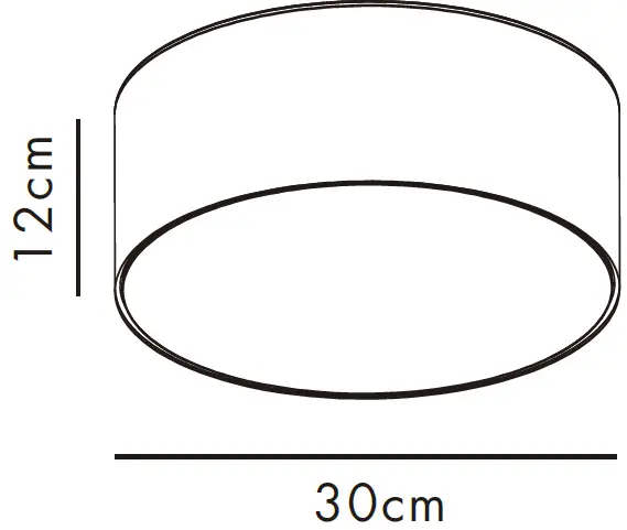 QAZQA Drum CL LED Modern LED Ceiling Lamp 1 light Ø 300 mm 07