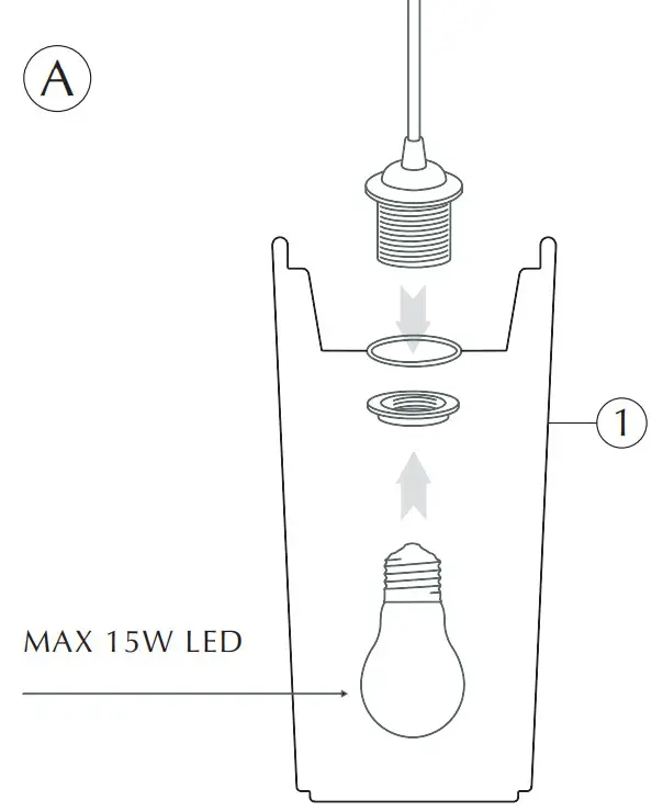 UMAGE Eos Micro Hanglamp Light Grey - MAX 15W LED