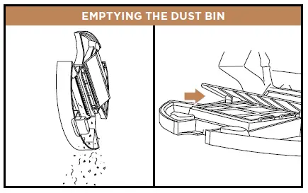 EMPTYING THE DUST BIN