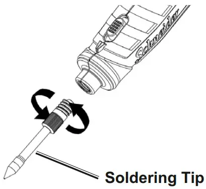 Schneider 58742 4V Cordless Soldering Pen - Replacing Tip
