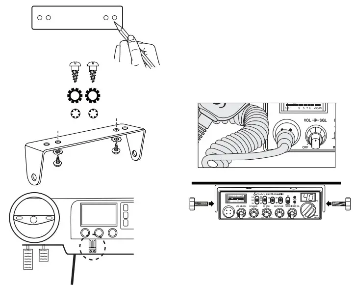 Cobra 29 LX 40 Channel AM FM CB Radio with Microphone - FIGURE 1
