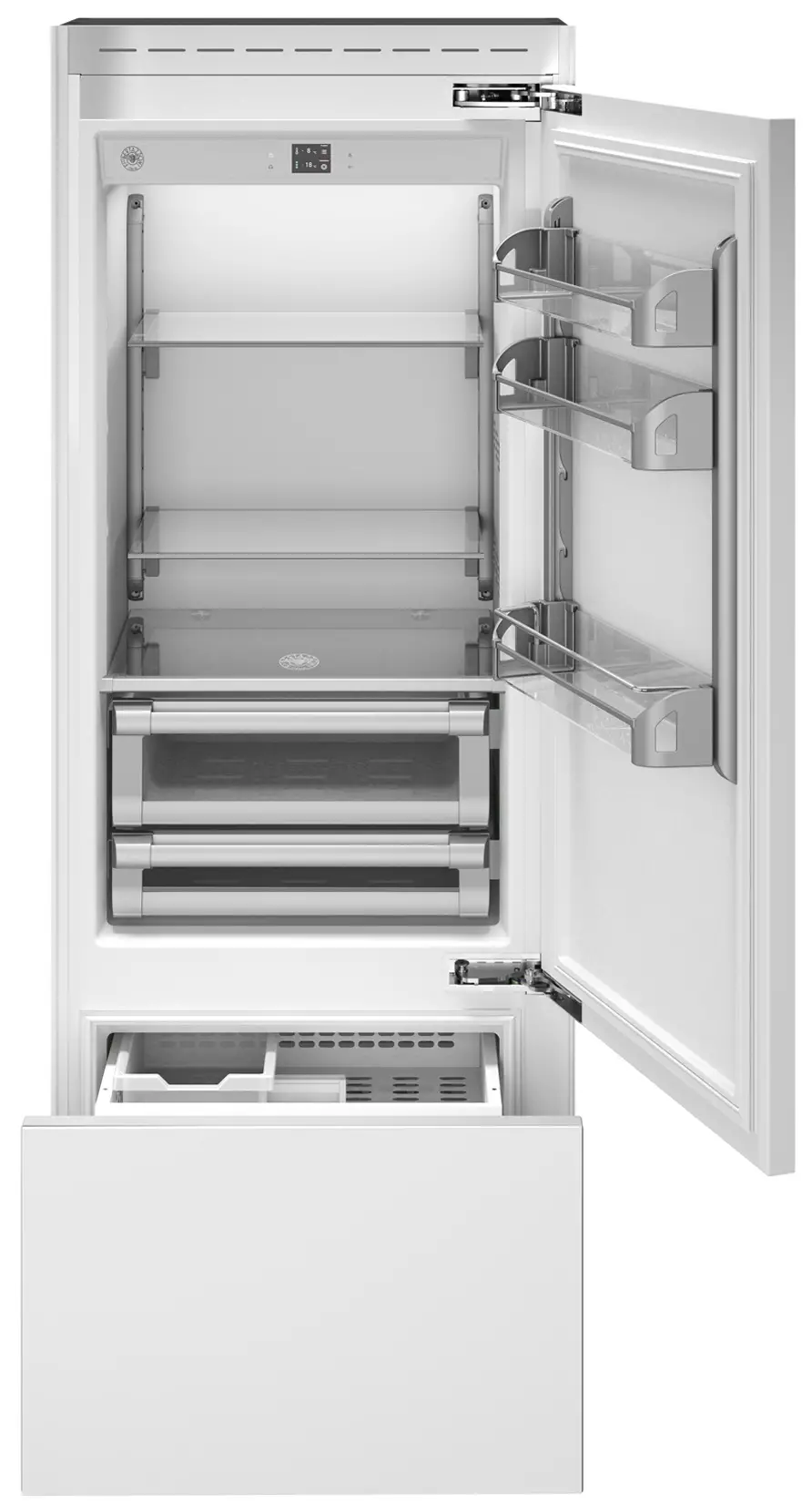BERTAZZONI REF30BMBIPRT 30 Inch Panel Ready Right-Hinge Built-In Bottom Mount Refrigerator