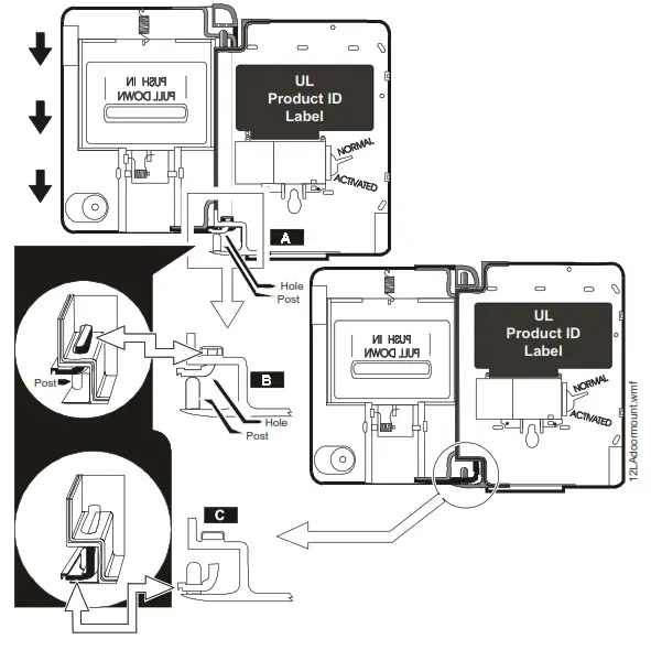 NOTIFIER NBG-12LOB Manual Pull Station - door