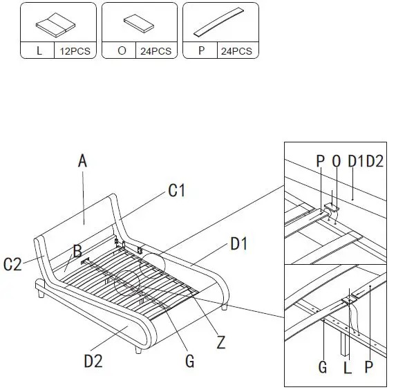JAXPETY-HG61M0967-Full-Size-Black-Leather-Bed-Frame-and-Curved-Headboard-14