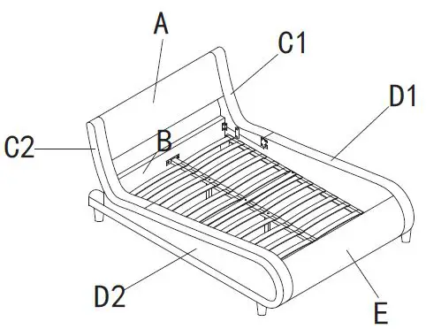 JAXPETY-HG61M0967-Full-Size-Black-Leather-Bed-Frame-and-Curved-Headboard-3