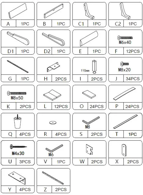 JAXPETY-HG61M0967-Full-Size-Black-Leather-Bed-Frame-and-Curved-Headboard-4