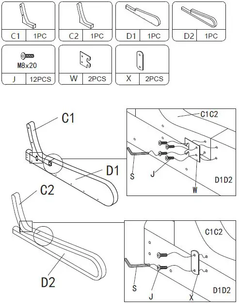 JAXPETY-HG61M0967-Full-Size-Black-Leather-Bed-Frame-and-Curved-Headboard-5