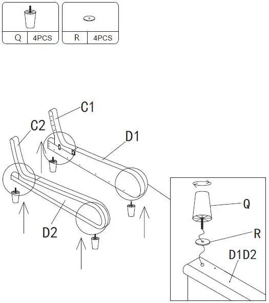 JAXPETY-HG61M0967-Full-Size-Black-Leather-Bed-Frame-and-Curved-Headboard-6