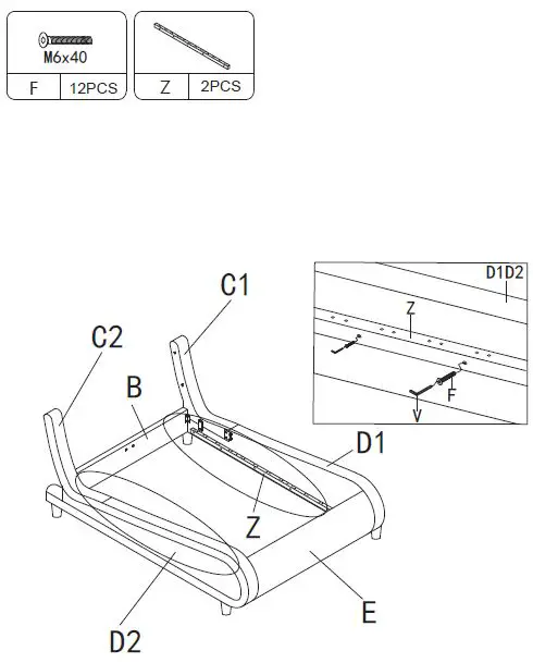JAXPETY-HG61M0967-Full-Size-Black-Leather-Bed-Frame-and-Curved-Headboard-8