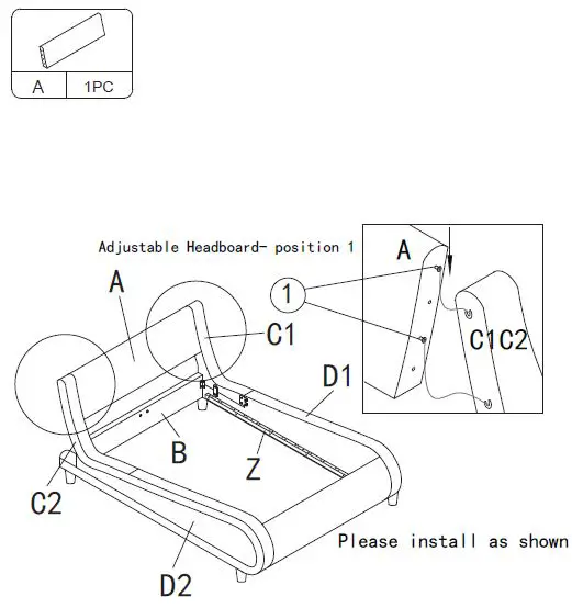 JAXPETY-HG61M0967-Full-Size-Black-Leather-Bed-Frame-and-Curved-Headboard-9