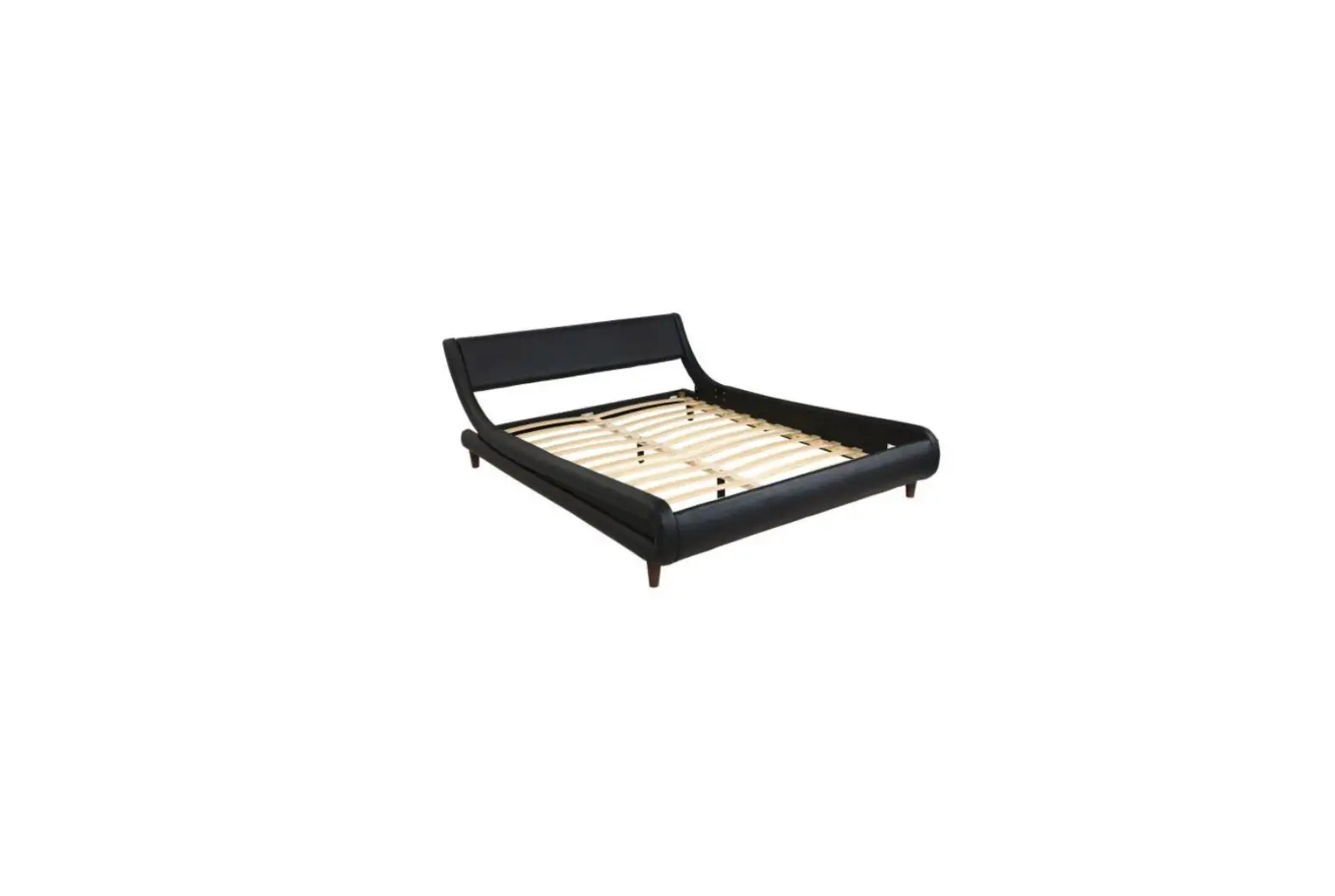 Jaxpety Hg61m0967 Full Size Black Leather Bed Frame And Curved Headboard User Manual Jaxpety Hg61m0967 Full Size Black Leather Bed Frame And Curved Headboard User Manual