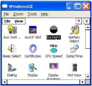 WindowsCE-interface