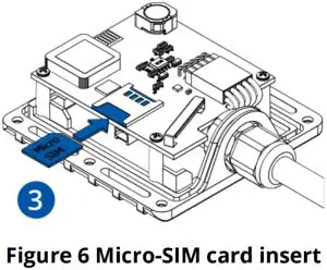insert Micro-SIM card and connect the battery