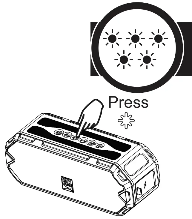 ALTECH IMW1200 HydraJolt Everythingproof Wireless Speaker - Light Change