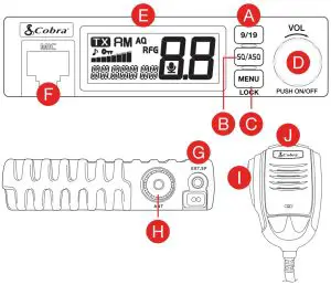 Cobra 19MINICB Ultra Compact Recreational CB Radio - Features