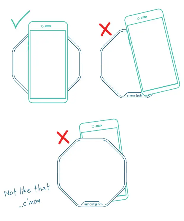 smartish CIBLACK Wireless Charger Pad - Alignment