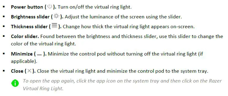 RAZER Virtual Ring Light 6