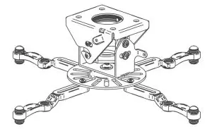 BTECH BT899 Projector Ceiling Mount with Micro Adjustment