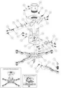 BTECH BT899 Projector Ceiling Mount with Micro Adjustment - figure 1