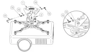 BTECH BT899 Projector Ceiling Mount with Micro Adjustment - figure 10